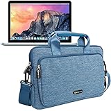 Evecase Apple MacBook Pro 13, 13.3 inch MacBook Pro Laptop Shoulder Bag / Suit Fabric Multi-functional Briefcase Carrying Messenger Case Tote Bag w/ Handle and Shoulder Strap - Blue