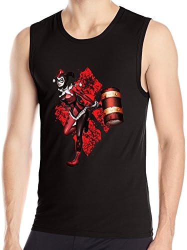 Custom DC Comics Harley Quinn And Joker Black Tank Top