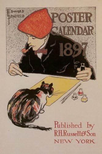 Artist and his CatPoster Calender Vintage Advertisement Poster