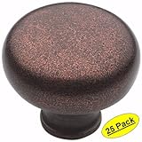 Amerock BP771-RBZ Traditional Classic Legacy Rustic Bronze Round Cabinet Hardware Knob - 1-1/4" Diameter, 25 Pack