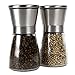 LauKingdom Salt and Pepper Grinder Set, Brushed Stainless Steel Pepper Mill and Salt Mill (Set of 2)