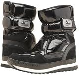 Snowjoggers Womens Sporty Shiny Boot Black