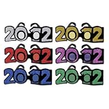 2012 Glittered Plastic Eyeglasses (asstd colors) Party Accessory  (1 count) (1/Pkg)