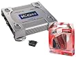 Legacy Super Amplifier/Installation Package for Car/Truck/SUV -- LA1800DSL 1800W Mono-Block Class-D Amplifier (Silver) + LAMP4 1600W 4 Gauge Amplifier Installation Kit.