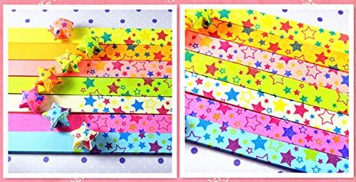 New 5 Packs 5 Colors Scented Glow in Dark Lucky Star Origami Folding Strip Paper no.80