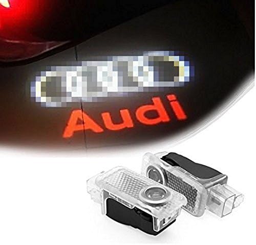 iCoolkit®Audi Car Projection LED Projector Door Lamp Ghost Shadow Special Welcome Light Laser Logo for Audi Speacial Old A8 Old A6L A5 A6 A4L A4 A1 R8 Q7 Q5 TT New A8 A7 Q3- 1 Pair