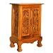Handmade Asian Furniture - 24" Chinese Dragon Storage Cabinet / Nightstand - Natural Finish