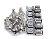 StarTech.com M6 Mounting Screws and Cage Nuts for Server Rack Cabinet -  100 Package (CABSCREWM62)