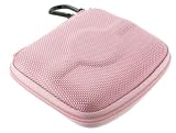 Hard Shell Nylon Carrying Case + Screen Protector for Garmin Nuvi 200 205 250 255 260 270 300 310 350 360 370 Vehicle GPS Navigato (GPS Not Included), Nylon Pink