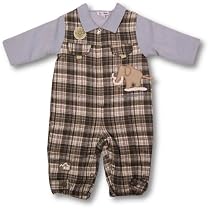 LeTop Baby Boys Flannel Coverall Set ~ Mammoth