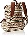 Wild Pair Printed Canvas Backpack With Faux Leather Trim