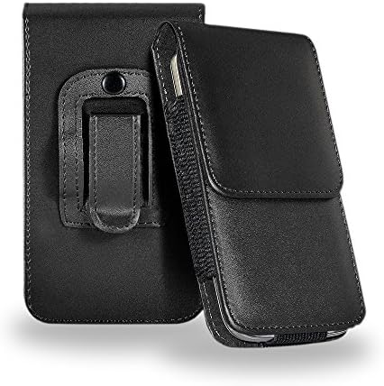 BLACKBERRY Z30 BEST DURABLE UNIVERSAL SLIP HIP CASE COVER LEATHER POUCH WITH BELT CLIP AND LOOP HOLSTER CASE FOR PHONES OF THIS SIZE UP TO 140 x 76.9 x 9.6 mm/ 5.51 x 3.027 x 0.66 INCH - BLACK