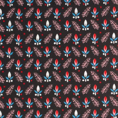 V&A Fabric - India Flower (Blue)