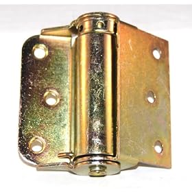 Brass Plated Half Surface Adjustable Tension Screen Door Hinges Pair