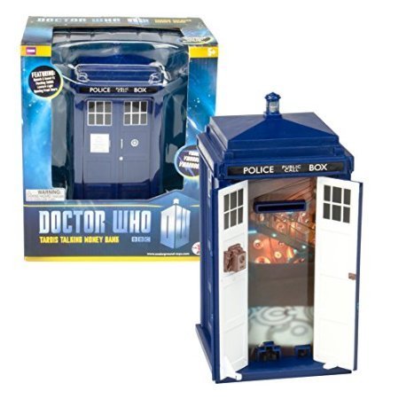 Doctor Who Tardis Money Bank - Doors Open and Close - Lights and Sounds, Bigger on the inside
