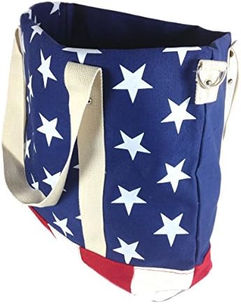 American Flag - Canvas Tote Bag - 18-in
