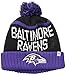NFL Baltimore Ravens '47 Linesman Cuff Knit Beanie with Pom, One Size, Black