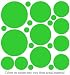 34 Green Polka Dot Wall Stickers Decal Decor Mural