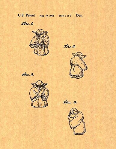 Star Wars Yoda Patent Art Print Poster (8.5" x 11")