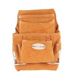 Style n Craft 91-923 10 Pocket Suede Nail and Tool Pouch by Style n Craft