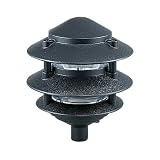 Sea Gull Lighting 9226-12 Single-Light Outdoor Path Fixture with Clear Glass, Black