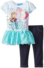 Disney Little Girls' Frozen Sisters Leg Set, Turquoise, 6