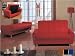 Two Arm Adjustable Sofa W/storage Under with Micro Fiber in Red #AD 81618