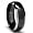 8MM Dome Two Tone Black Tungsten Ring Wedding Band Size 8