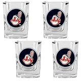 Cleveland Indians MLB 4pc Square Shot Glass Set