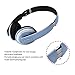 Sgin Wireless Bluetooth Headphones Foldable Noise Cancelling On Ear Headset Stereo with In-line Microphone Sweatproof Extremely Portable and Adjustable for Smart Phones ipad