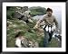 Puffin Catcher, Faroe Islands (Faeroes), Denmark, North Atlantic Collections Framed Art Poster Print by Adam Woolfitt, 49x39