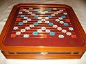 Premier Wood Scrabble Crossword Game - Luxury Edition with Rotating Board