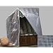 Brema 150.687 Strandkorbschutzh�lle 128 x 105 x 140/165 cm aus transparenter Gitternetzfolie