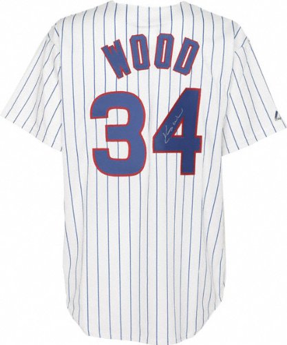 Kerry Wood Chicago Cubs Autographed Replica Pinstripe Jersey