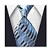 MENDENG Black Gold Striped Tie Woven Jacquard Silk Men's Suits Ties Necktie