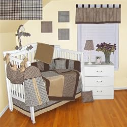 Gentleman Plaid 12 PC Crib Bedding Set
