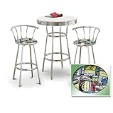 IMAGE OF Chrome Bar Table & 2 Chrome 29