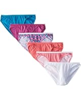 Fruit of the Loom Women's 6 Pack Assorted Cotton Low-Rise Bikini Panties