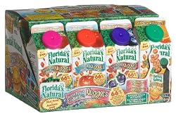 Florida's Natural Assorted Flavors Nuggets, Mini Juice, 1.5-Ounce Carton (Pack of 12)