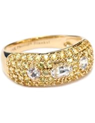 Phillips Frankel " Over the Rainbow" Yellow and White Sapphire Ring, Size 7