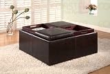 Dark Brown Storage Ottoman