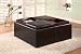 Dark Brown Storage Ottoman