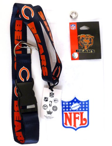 Chicago Bears Lanyard with Ticket Holder and Logo Pin