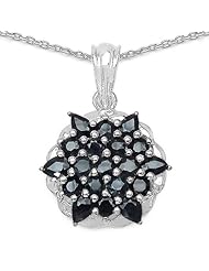 2.76 Carat Genuine Blue Sapphire Sterling Silver Pendant