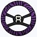Black and purple zebra steering wheel cover