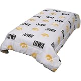 Iowa Hawkeyes White Rotary Print Bed Comforter Set NCAA
