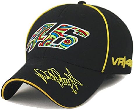 New Fashion Motogp Valentino Rossi Colored Fonts 46 Baseball Hat Peaked Cap black