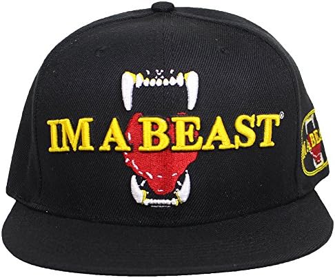 Im A Beast Snapback Hat Black/Yellow