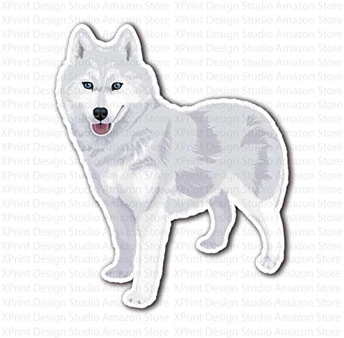 White Siberian Husky Dog Sticker