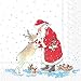 Boston International L787490 IHR Lunch Paper Napkins, 6.5 x 6.5, Santa Best Friend